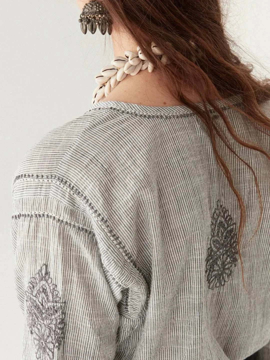 Maison Hotel Cas Blouse Blue Stripes