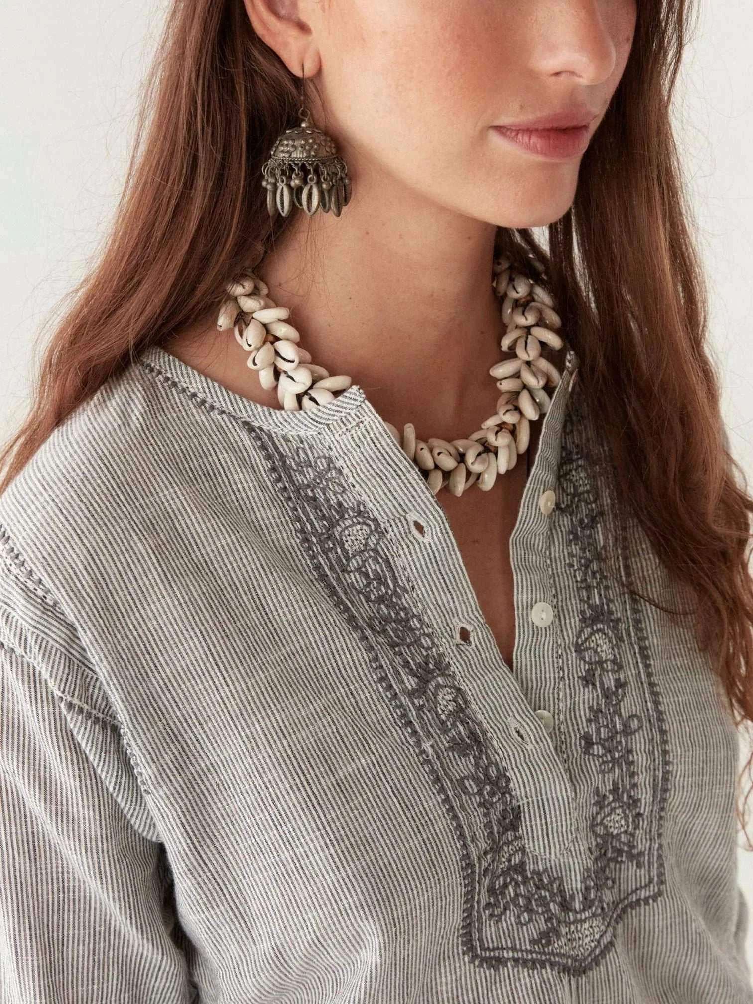 Maison Hotel Cas Blouse Blue Stripes