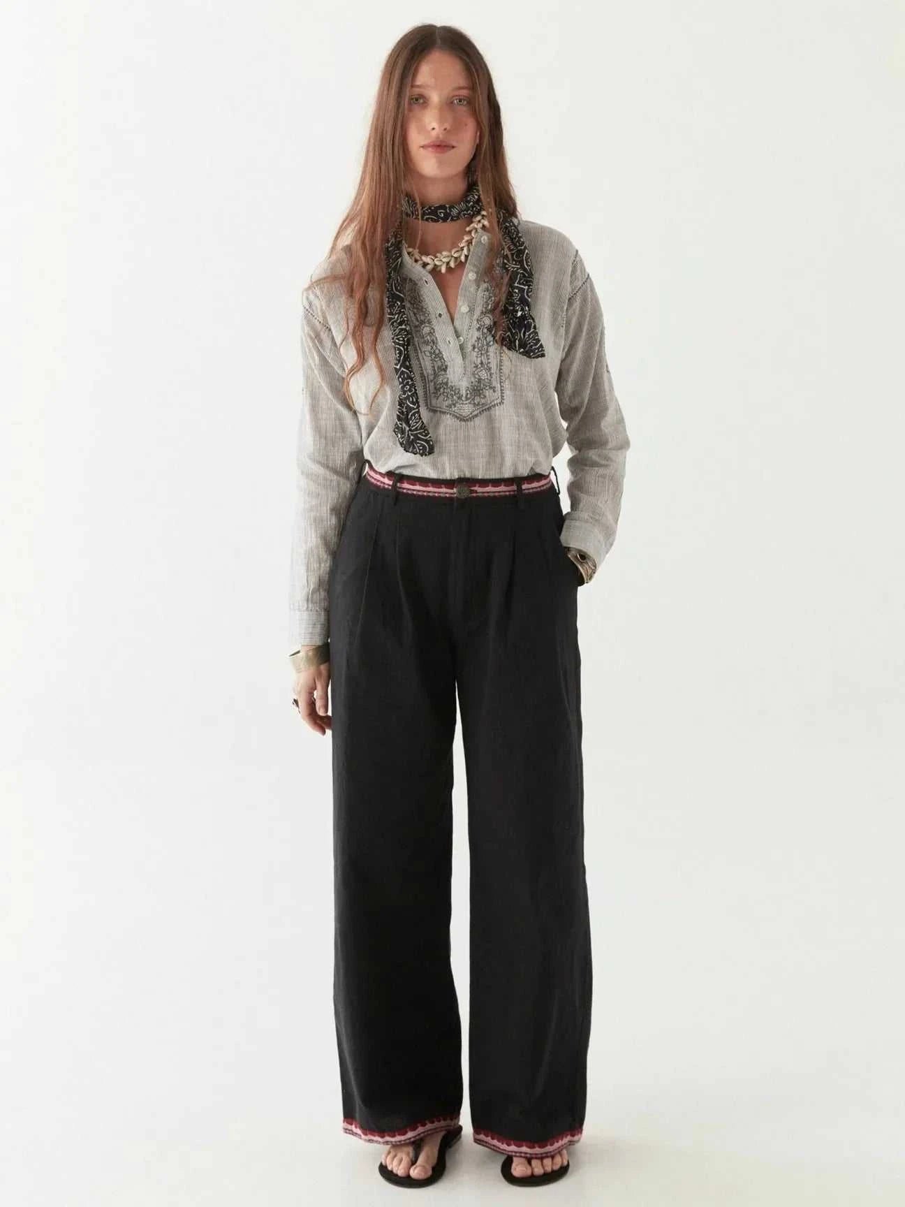 Maison Hotel Cas Blouse Blue Stripes