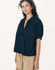 Rowie Cora Spring Blouse Ink Cotton