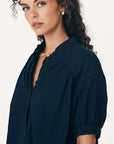 Rowie Cora Spring Blouse Ink Cotton