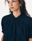 Rowie Cora Spring Blouse Ink Cotton
