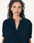 Rowie Cora Spring Blouse Ink Cotton