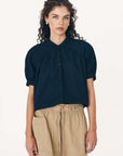 Rowie Cora Spring Blouse Ink Cotton