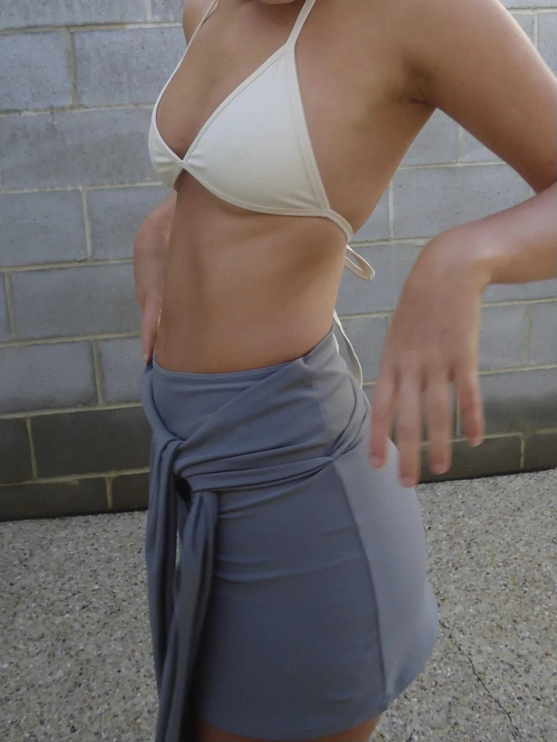 About Rose Dune Triangle Top Stripe