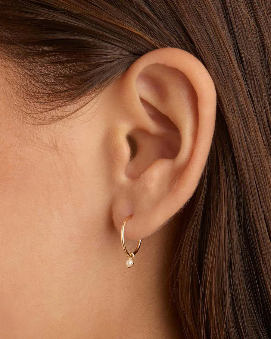 By Charlotte 14k Solid Gold Tranquility Hoop