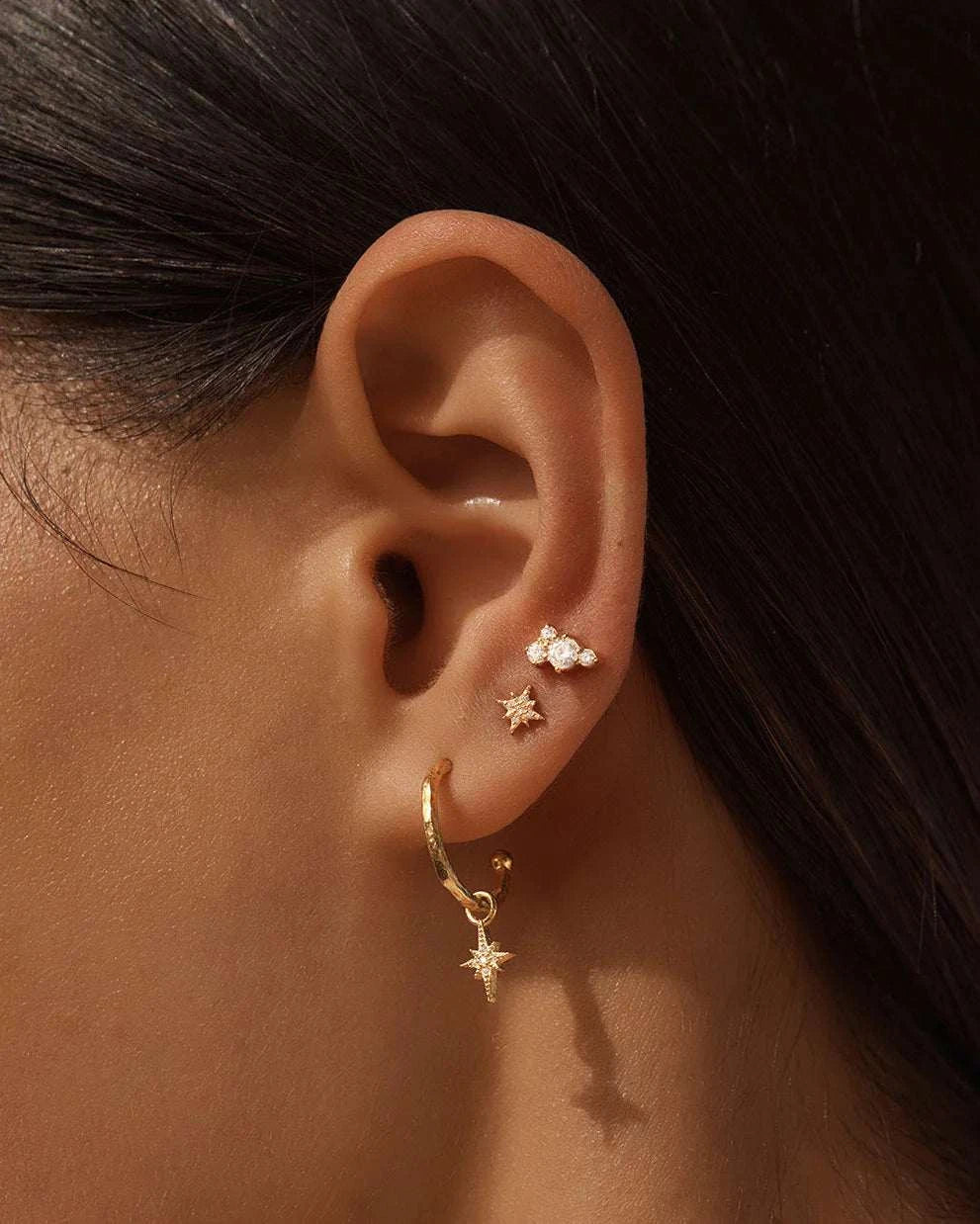 By Charlotte Starlight Hoops 18k Gold Vermeil