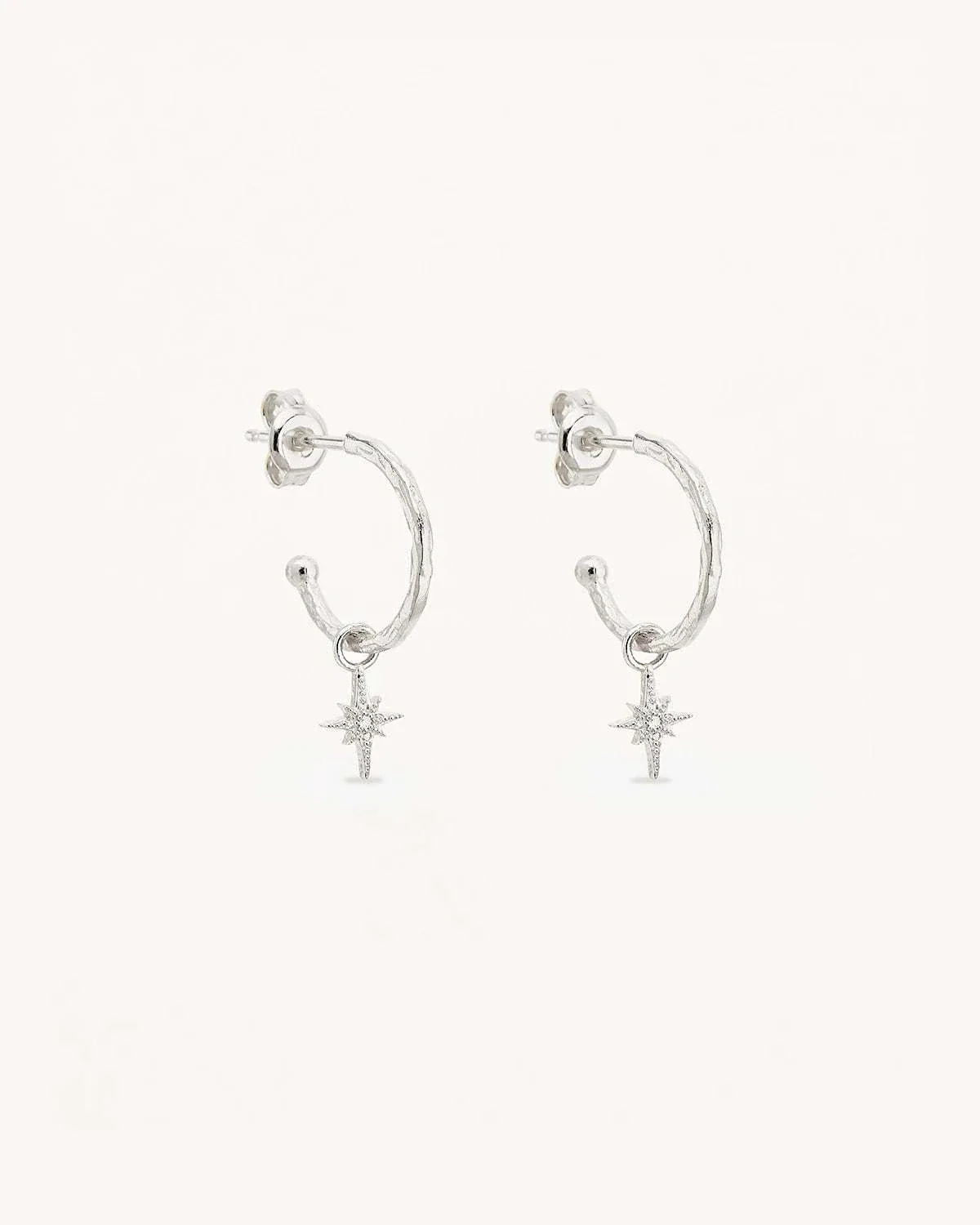 By Charlotte Starlight Hoops Sterling Silver