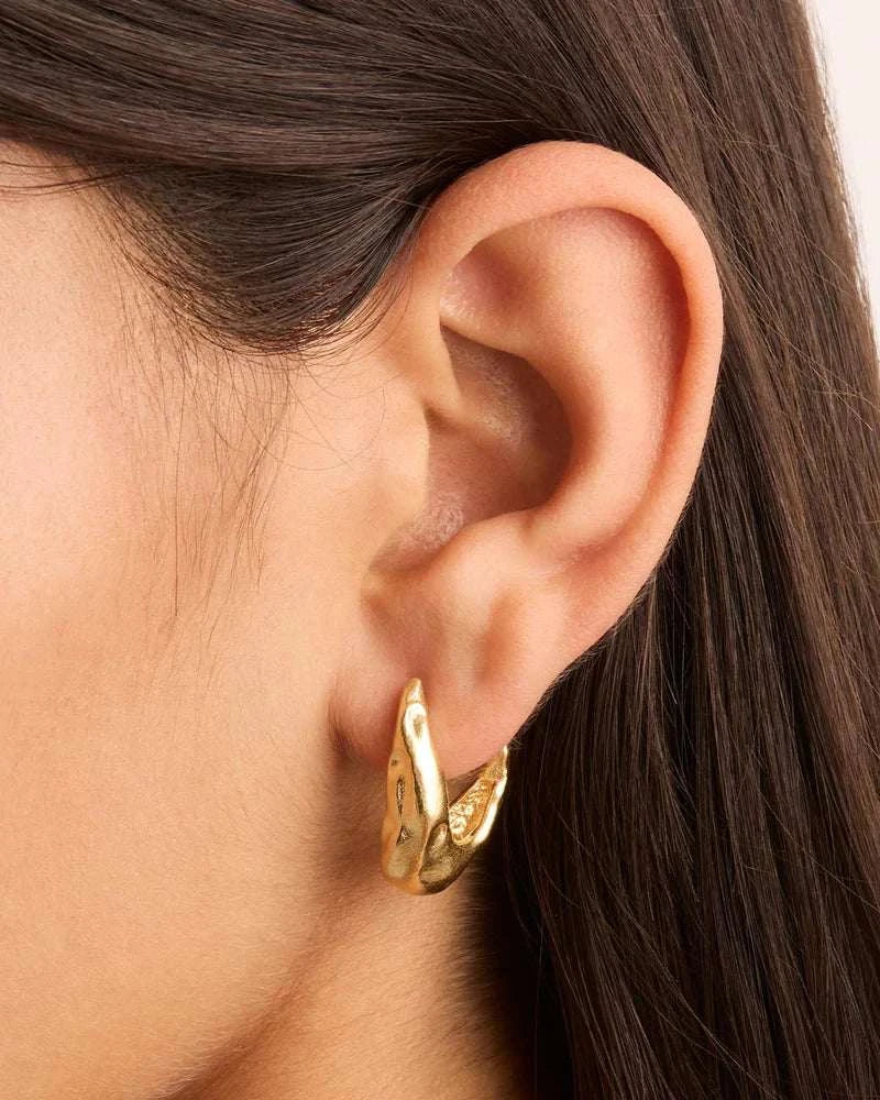 Charlotte 18k Gold Vermeil Wild Heart Hoops