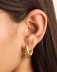 Charlotte 18k Gold Vermeil Wild Heart Hoops