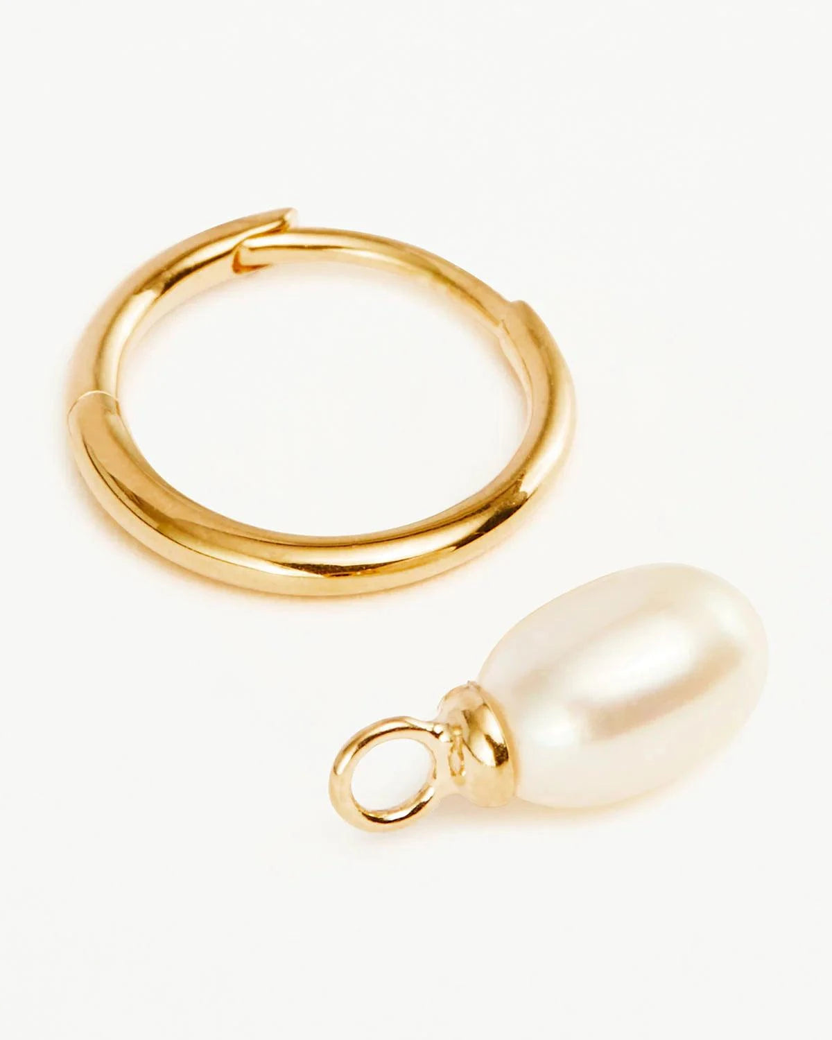 By Charlotte Live In Peace Pearl Hoop Earrings