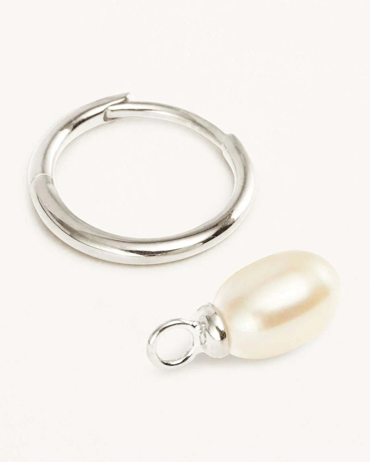 By Charlotte Live In Peace Pearl Hoop Earrings