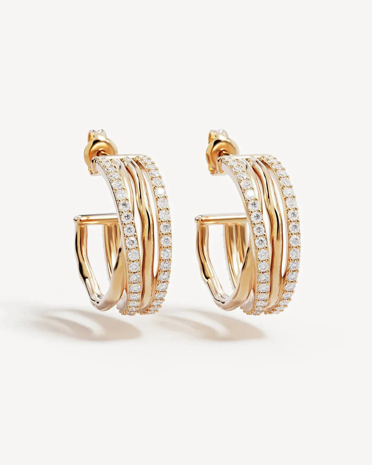 By Charlotte Entwined Hearts Large Hoop 18k Gold Plated