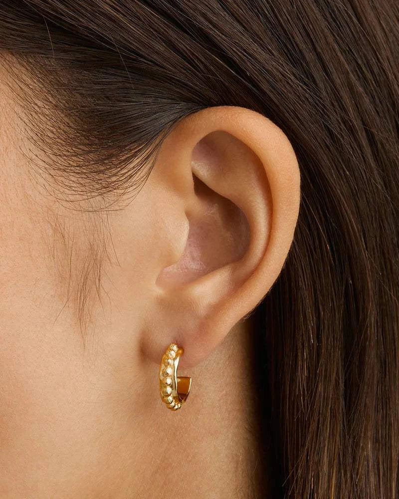 Charlotte 18k Gold Vermeil Karma Hoops