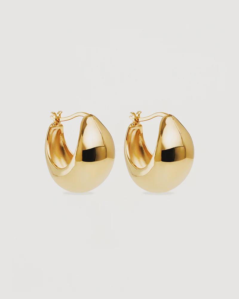 Charlotte 18k Gold Vermeil Sunkissed Large Hoops