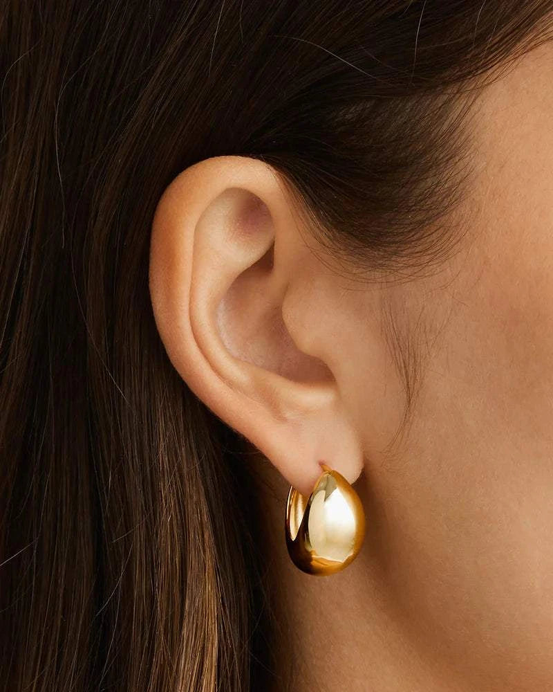 Charlotte 18k Gold Vermeil Sunkissed Large Hoops