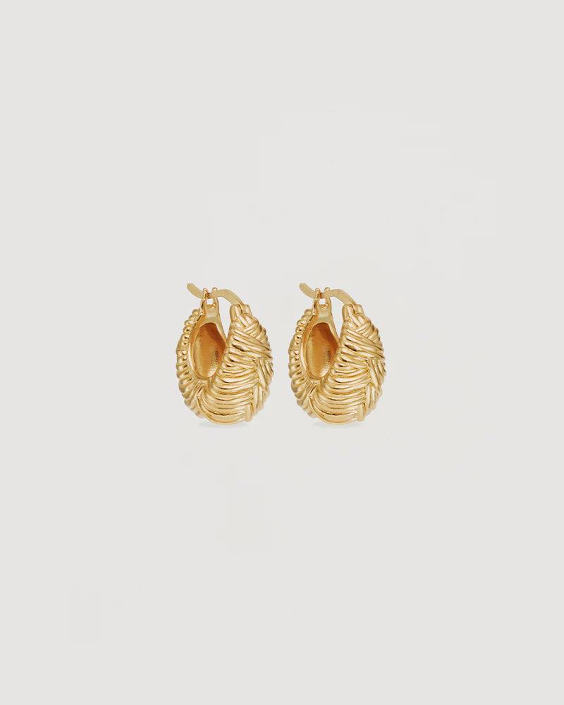 Charlotte 18k Gold Vermeil Entwined Hoops