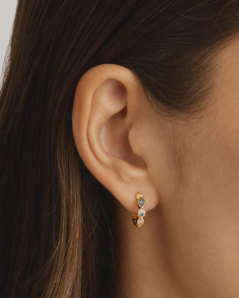 By Charlotte 18k Gold Vermeil Protection of Eye Hoops.