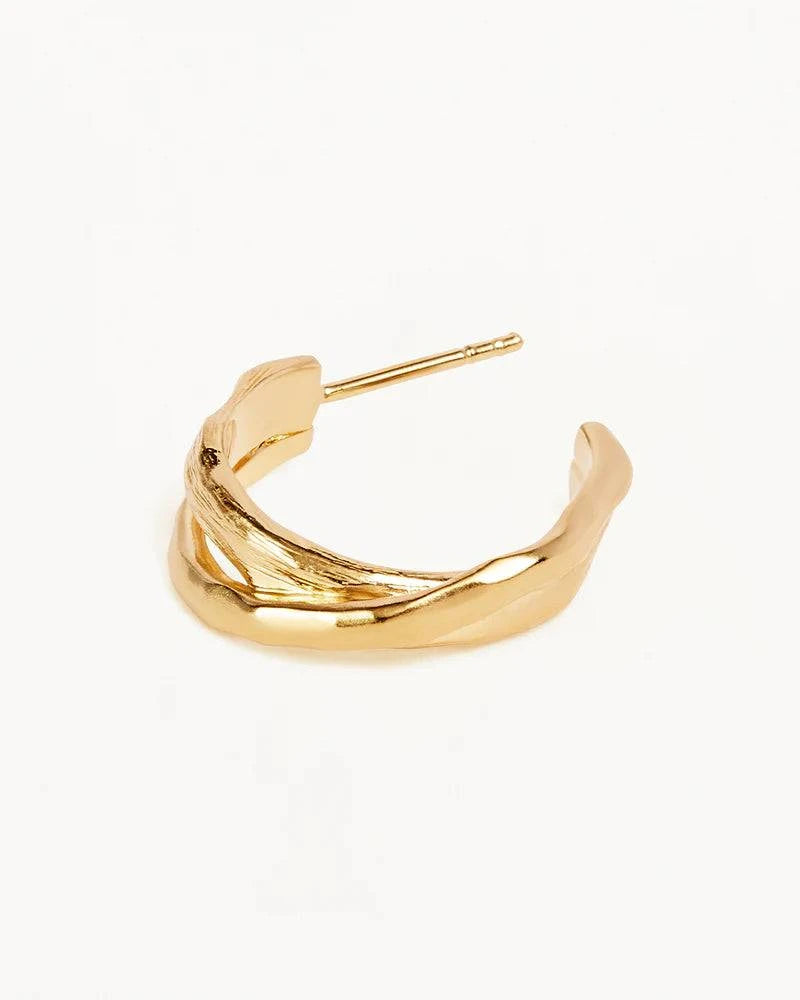 Charlotte 18k Gold Vermeil Shield Hoops