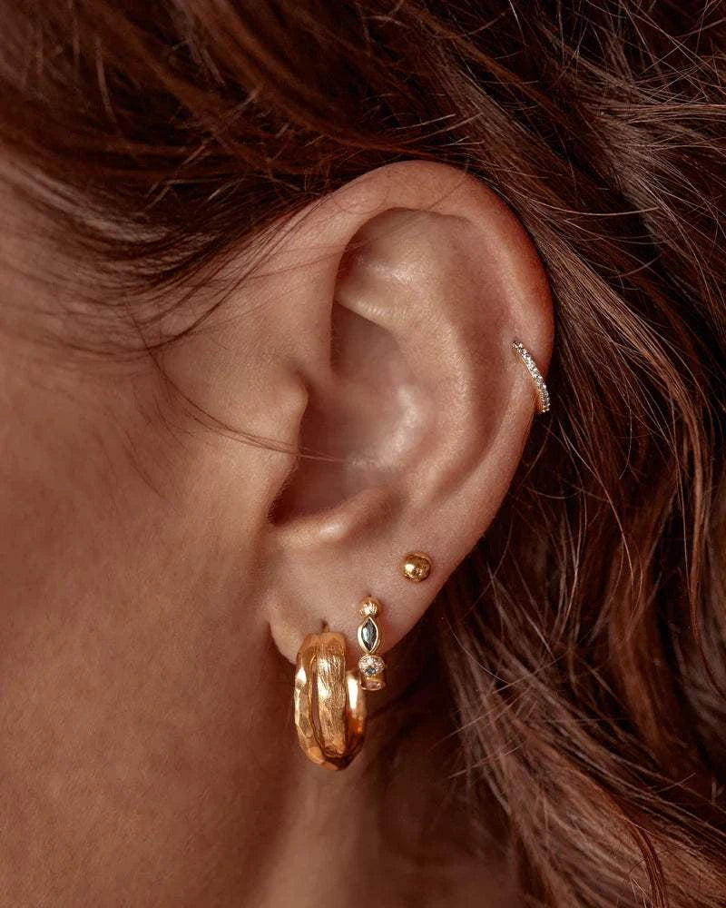 Charlotte 18k Gold Vermeil Shield Hoops