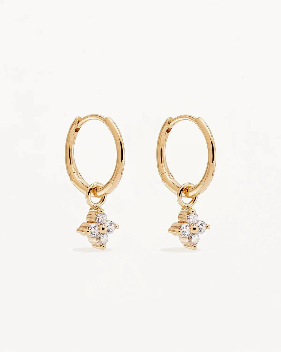 By Charlotte Crystal Bloom Hoops 18kt Gold Plated