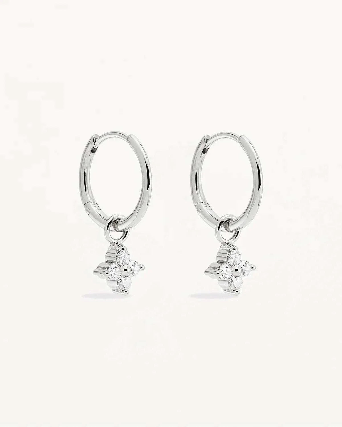 By Charlotte Crystal Bloom Hoops Sterling Silver