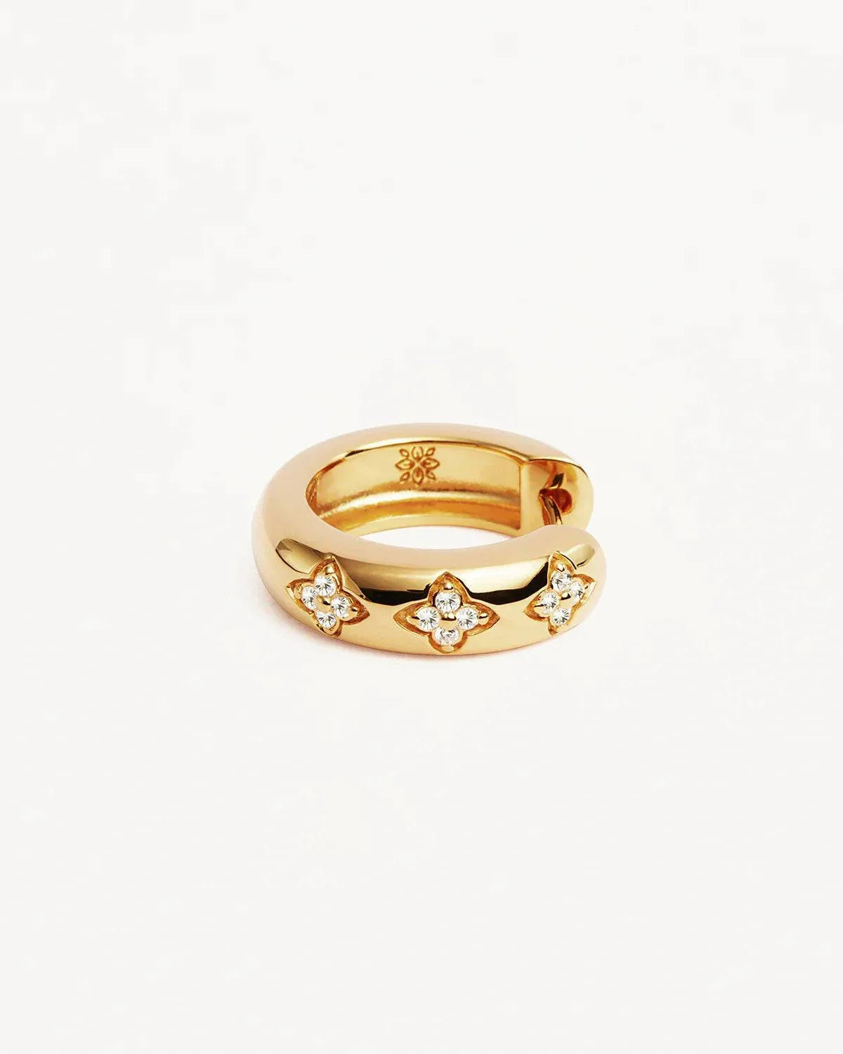 By Charlotte Bloom With You Lotus Hoops 18k Gold Vermeil