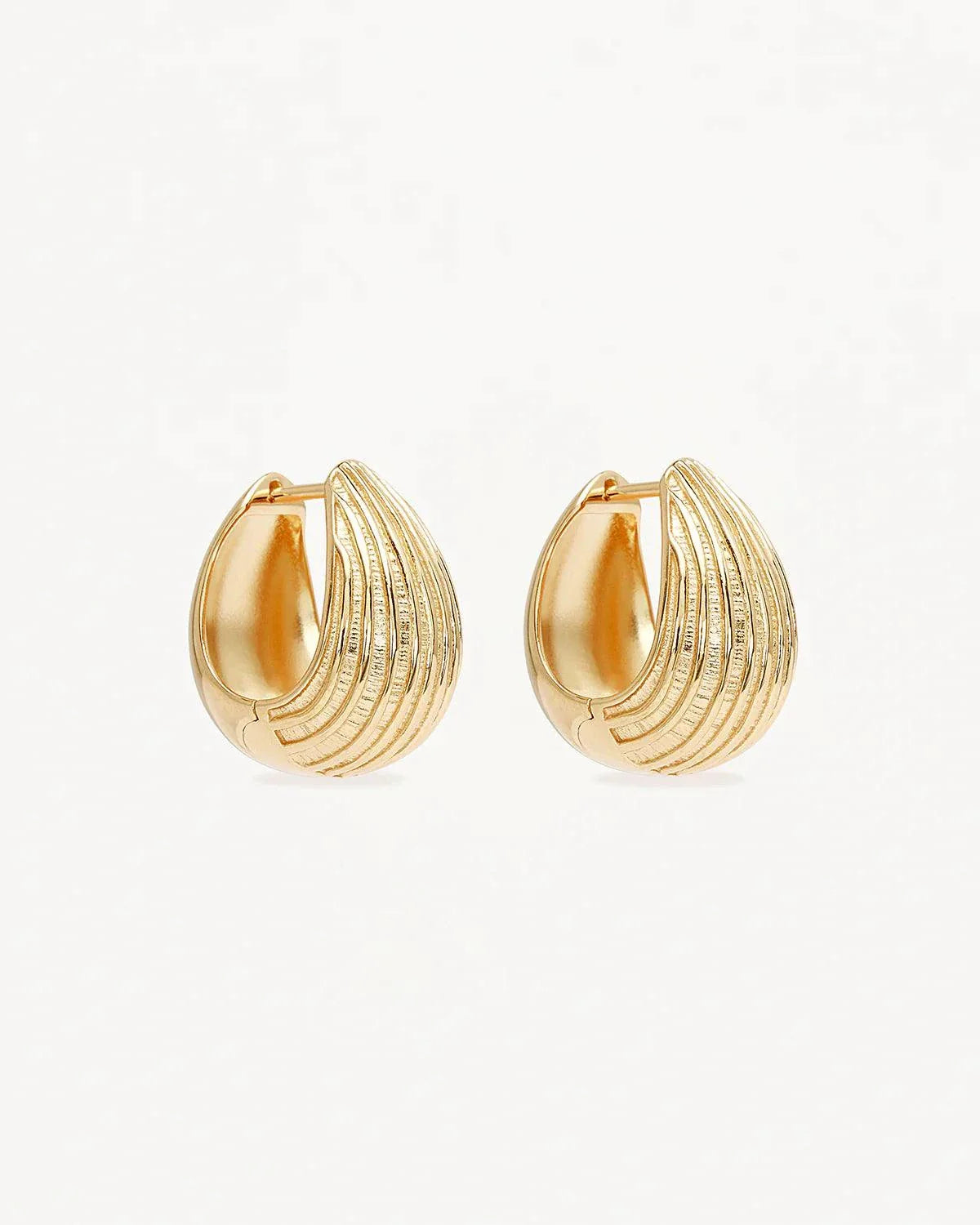 By Charlotte 18k Gold Plated Ocean Whisper Hoops