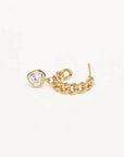 By Charlotte Radiant Heart Curb Hoops 18kt Gold Vermeil