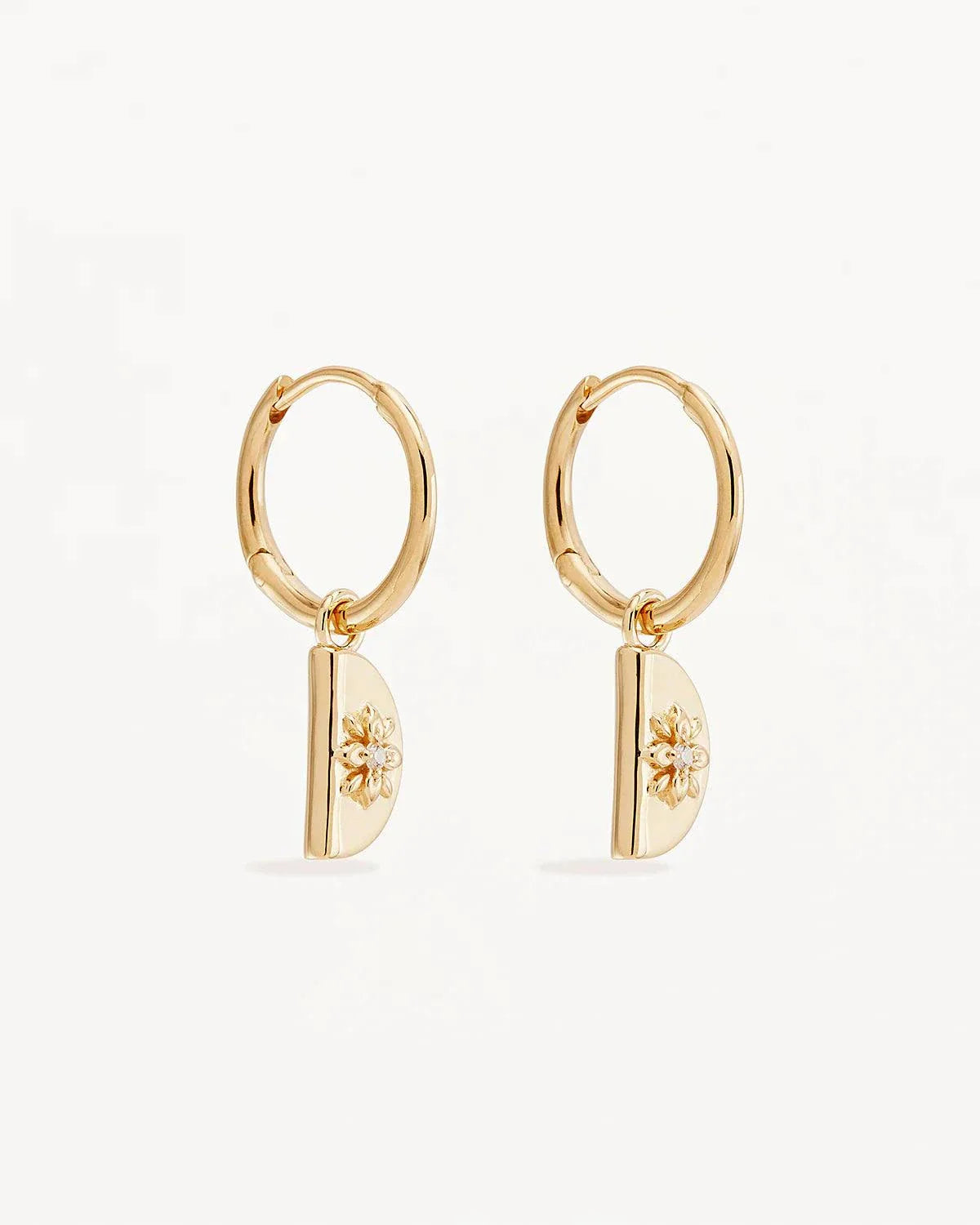 By Charlotte Lotus Hoops 18kt Gold Vermeil