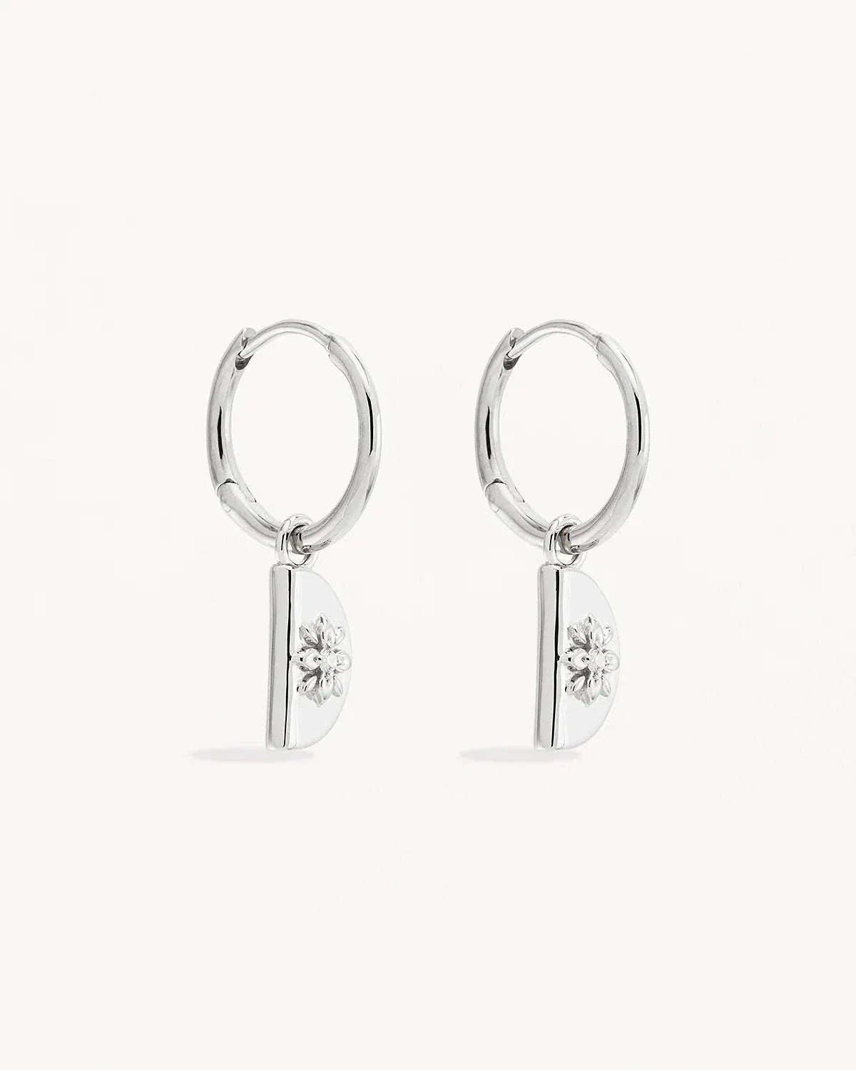 By Charlotte Lotus Hoops Sterling Silver