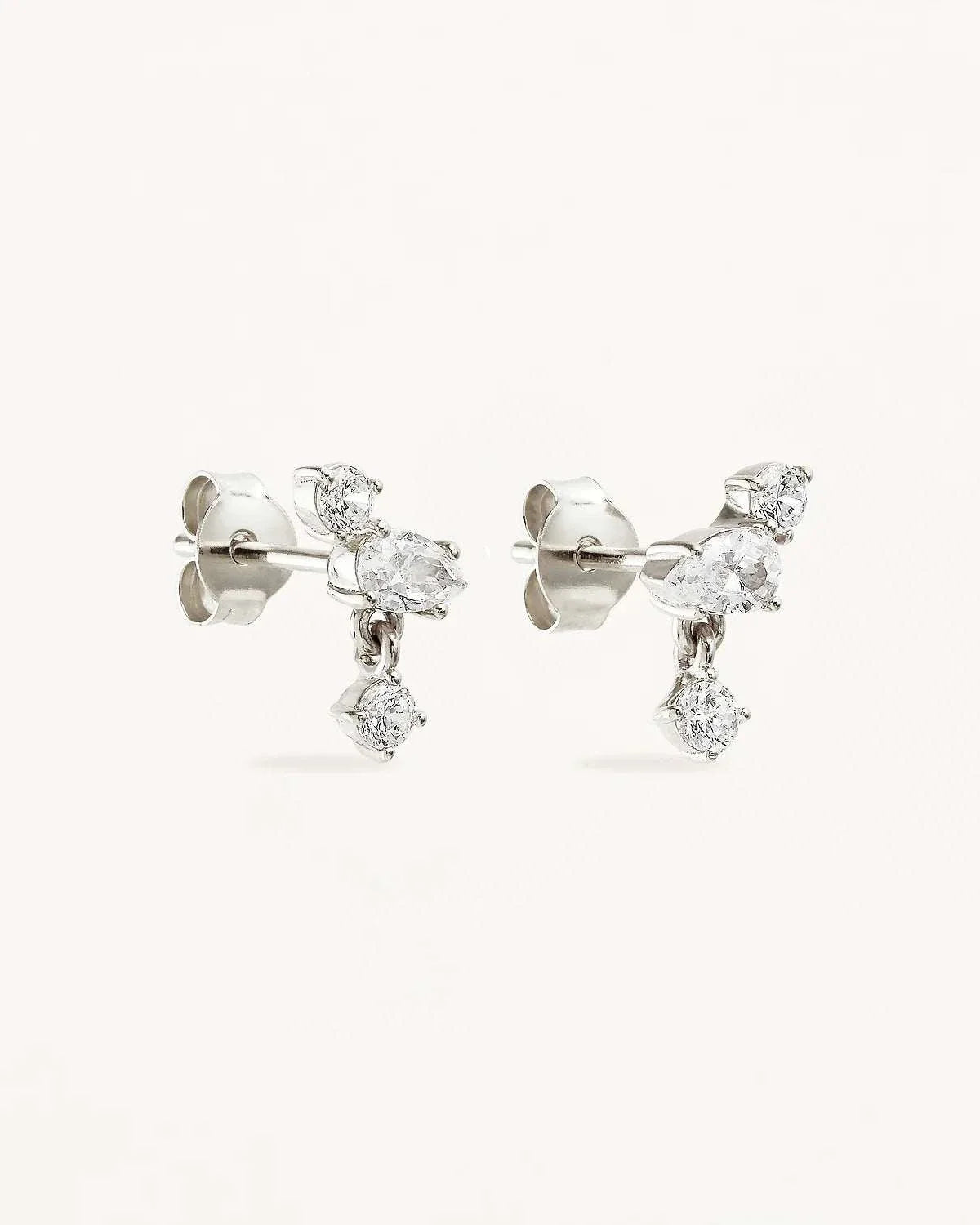 By Charlotte No Rain No Flowers Stud Earrings Sterling Silver
