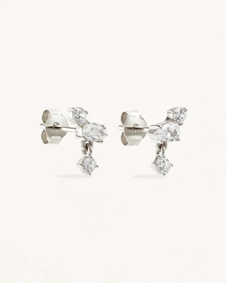 By Charlotte No Rain No Flowers Stud Earrings Sterling Silver