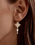 By Charlotte Lotus Rain Thread Earrings 18k Gold Vermeil