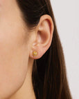 By Charlotte Bloom Within Lotus Stud Earrings 18k Gold Vermeil