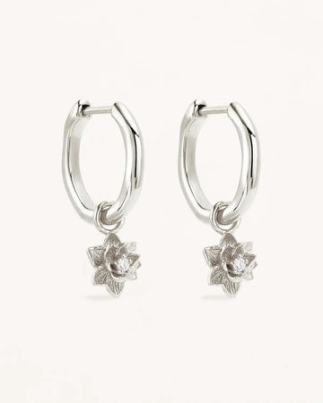 By Charlotte Bloom Within Lotus Hoops Sterling Silver