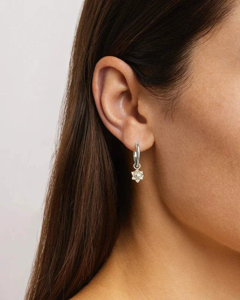 By Charlotte Bloom Within Lotus Hoops Sterling Silver