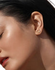 By Charlotte Lucky Horseshoe Stud Earrings 18k Gold Vermeil
