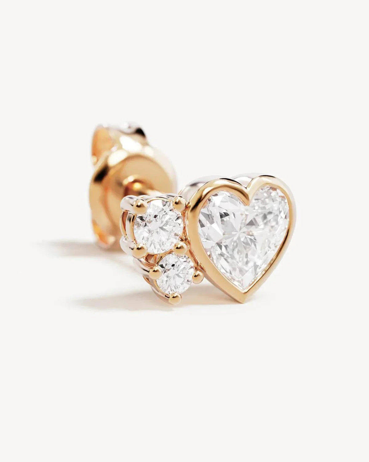 By Charlotte Dream Lover Heart Stud Earrings 18k Gold Vermeil