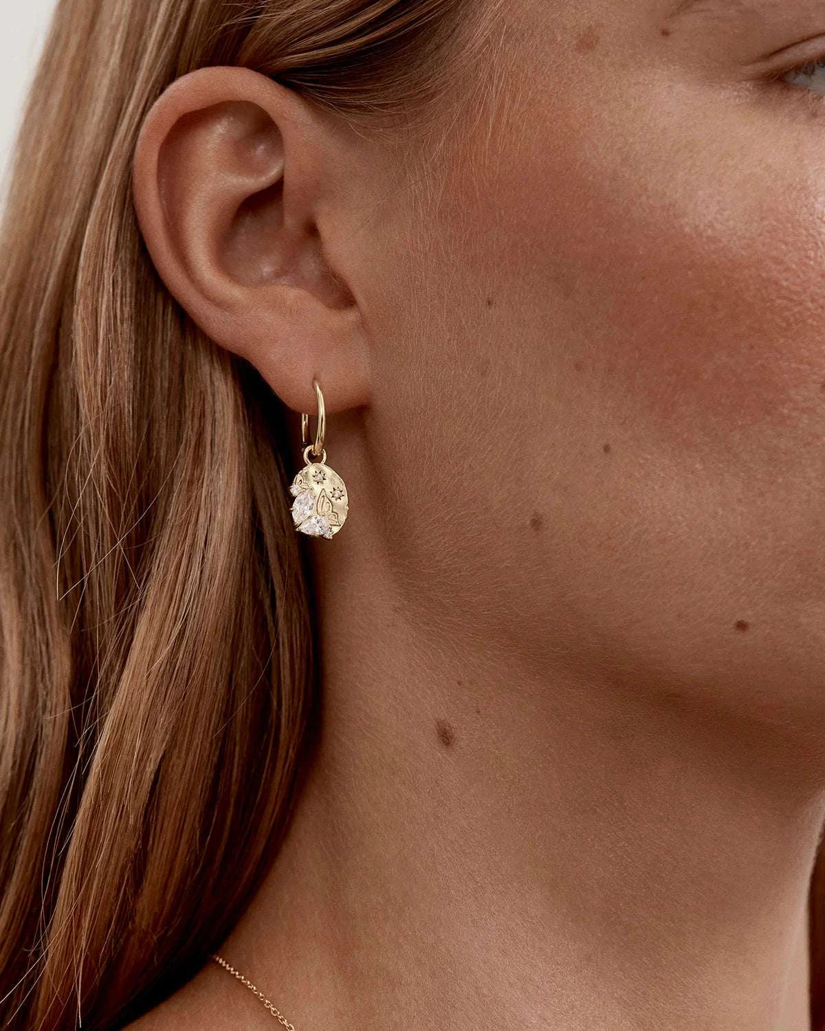 By Charlotte With Wings I Fly Hoops 18kt Gold Vermeil