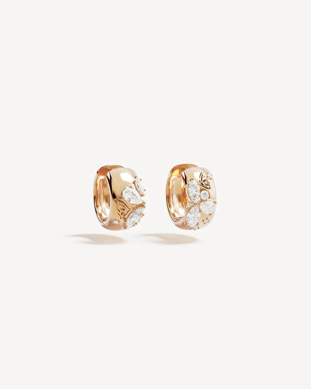 By Charlotte With Wings I Fly Hoops 18kt Gold Plated