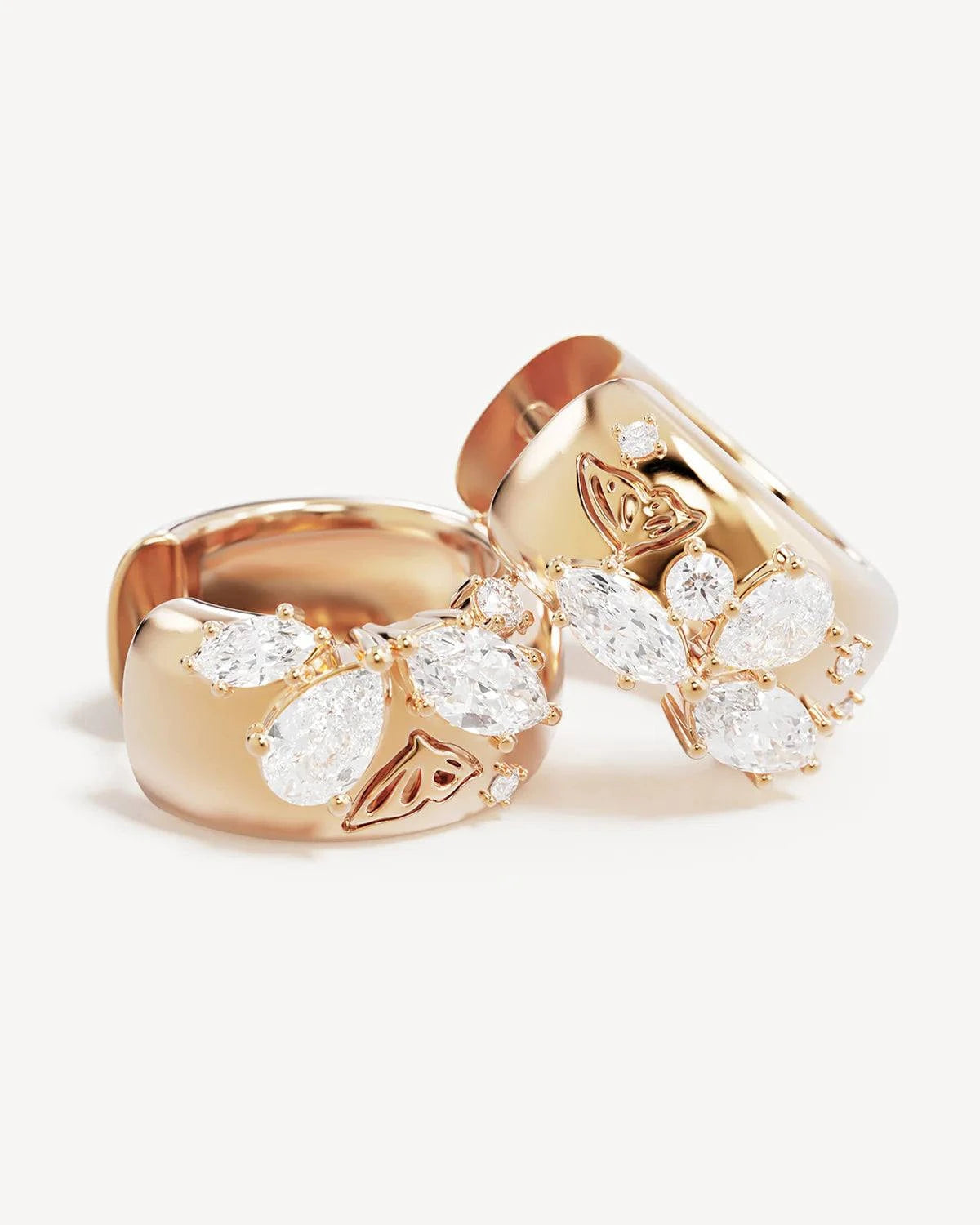 By Charlotte With Wings I Fly Hoops 18kt Gold Plated