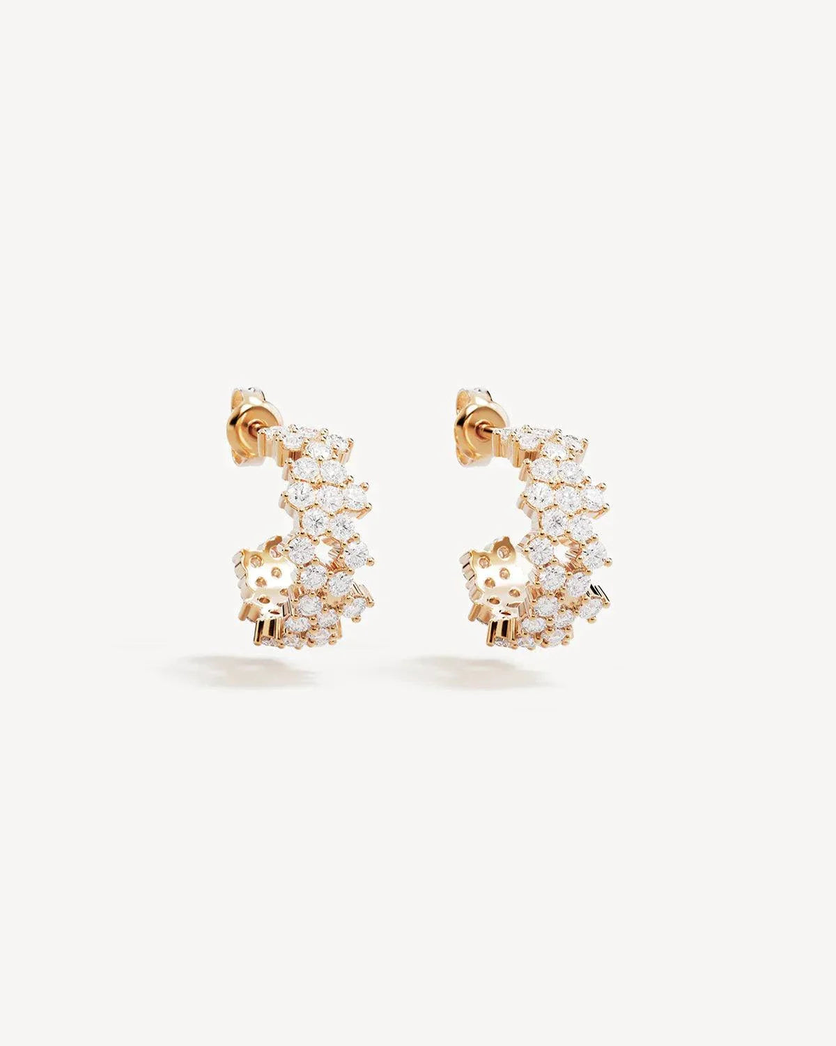 By Charlotte Crystal Dust Hoops 18k Gold Plated