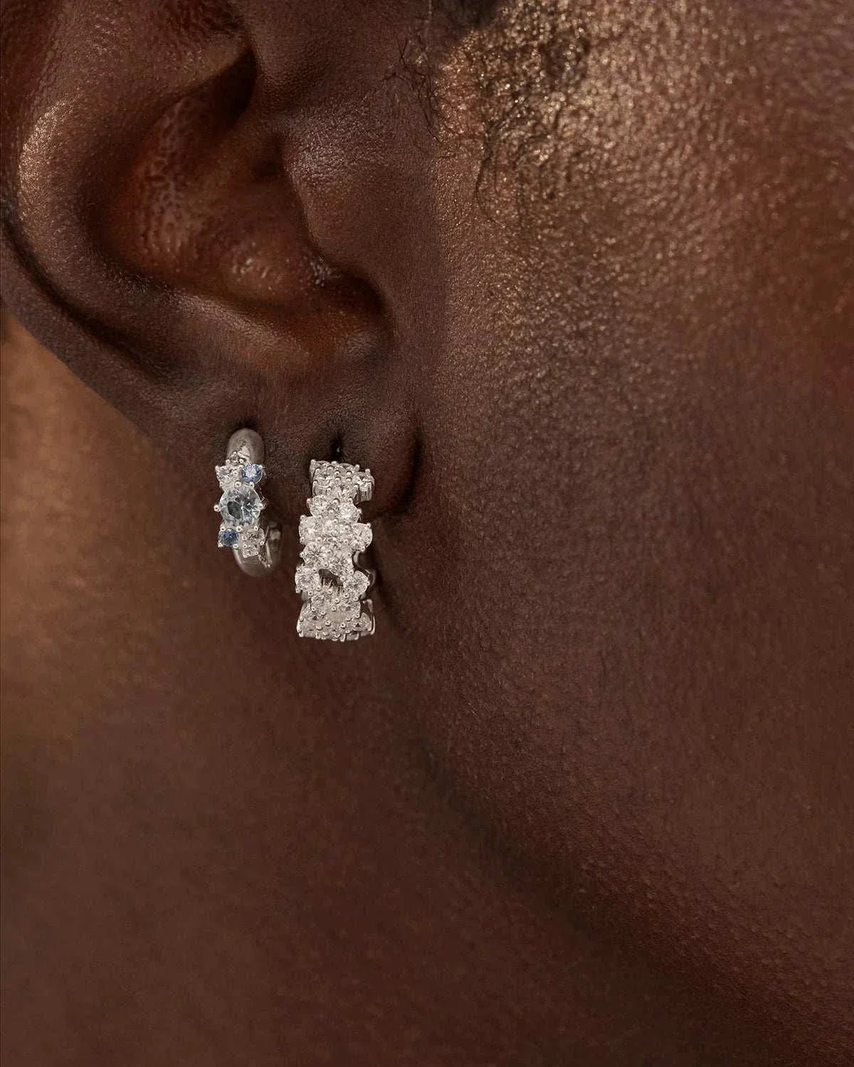 By Charlotte Crystal Dust Hoops Sterling Silver