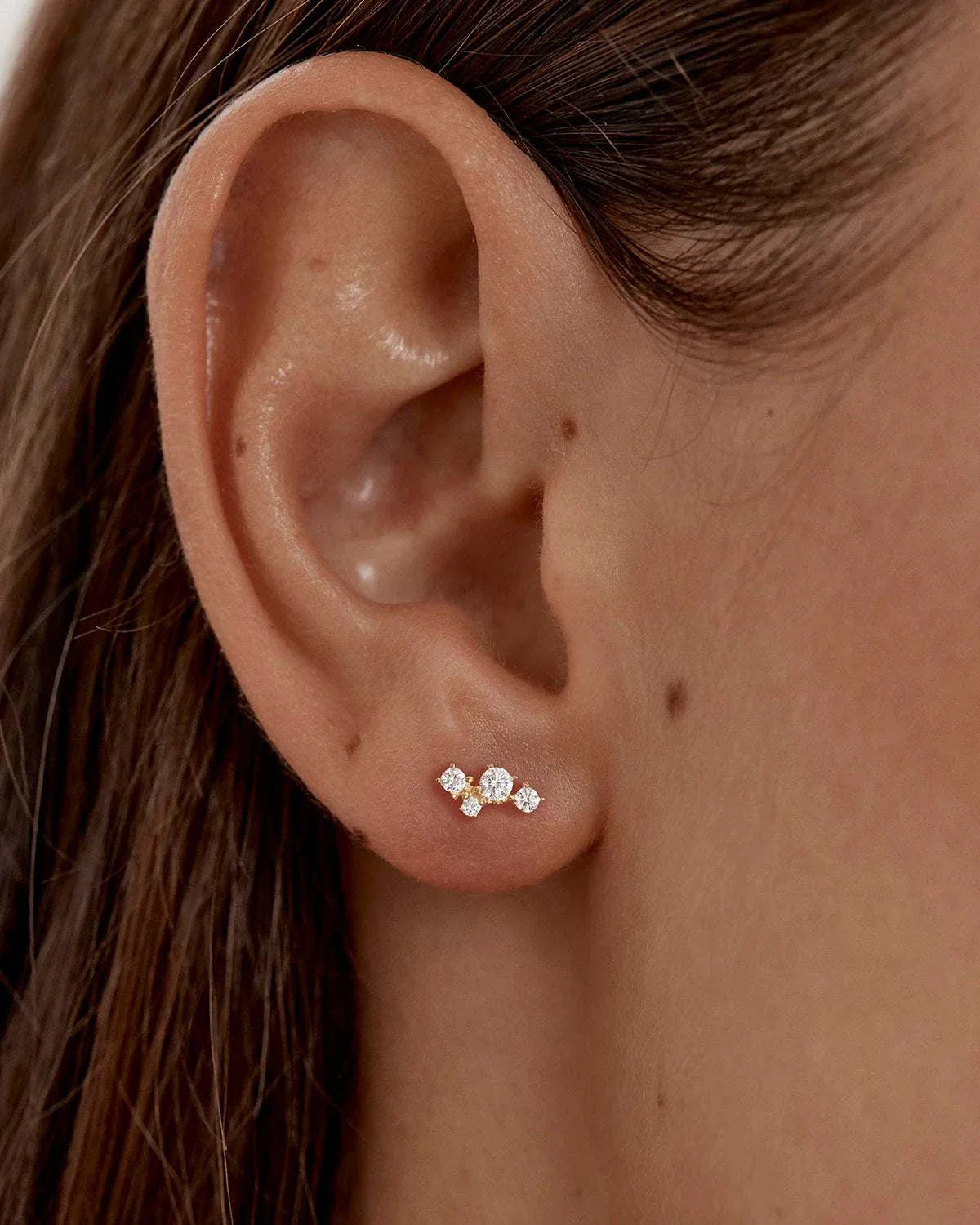 By Charlotte Moon Dust Stud Earrings 18k Gold Vermeil
