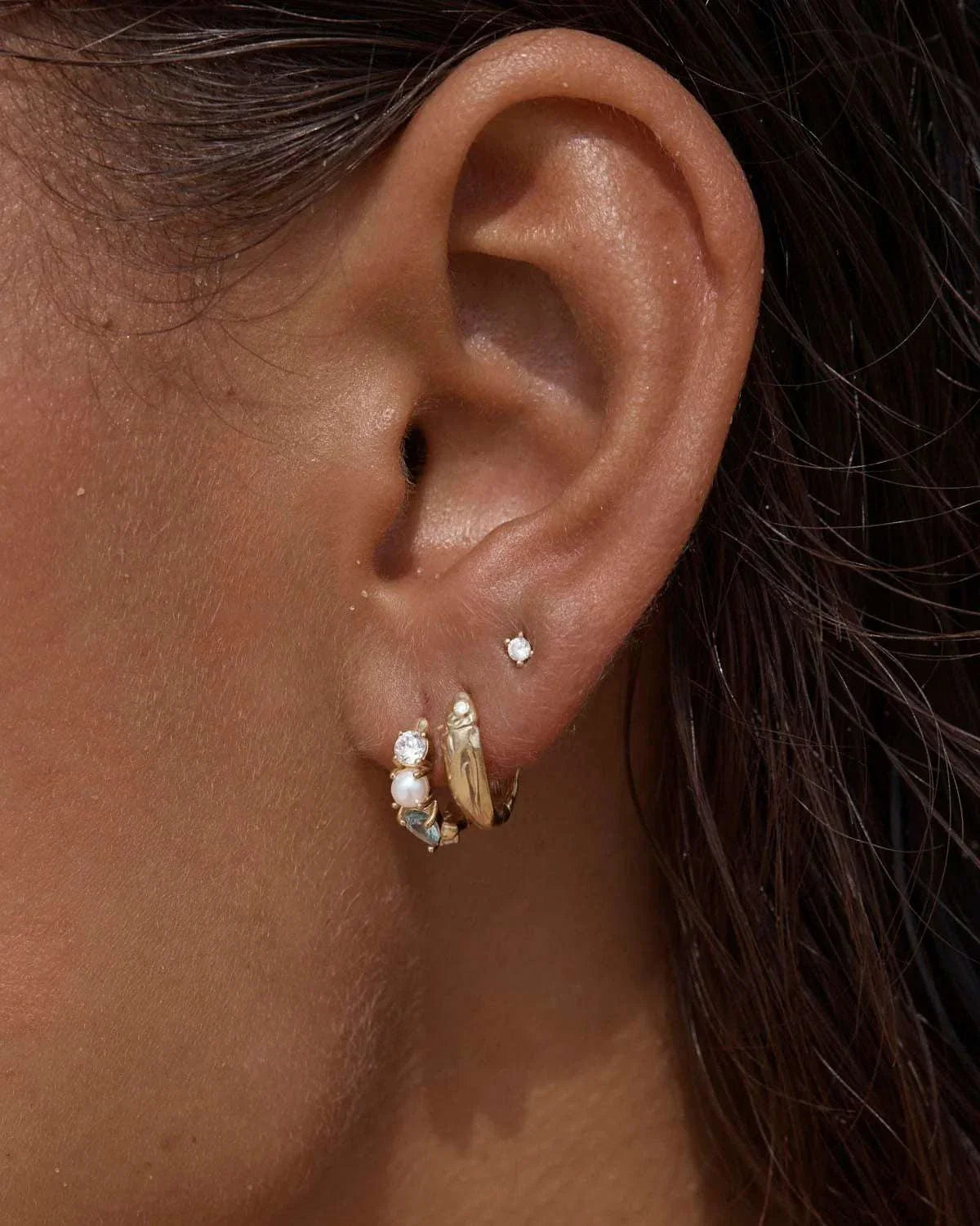 By Charlotte Wishing Hoops 18k Gold Vermeil