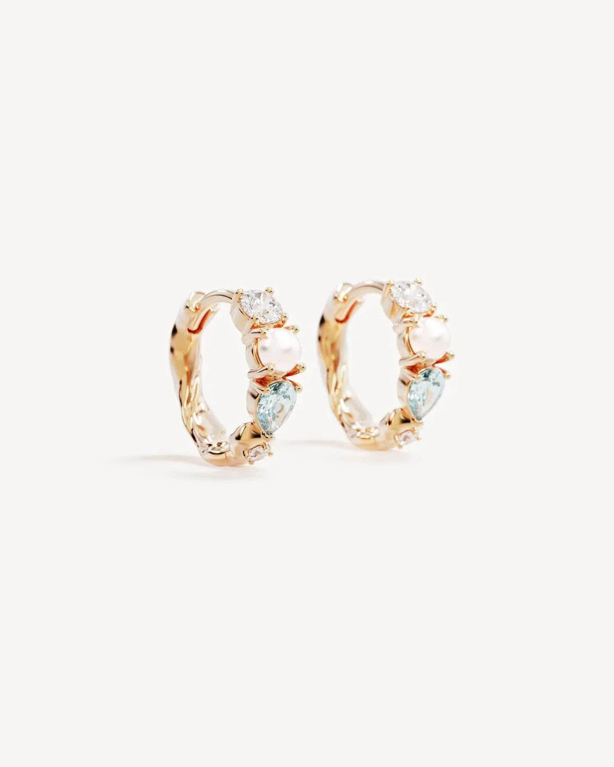 By Charlotte Breathe In Stillness Hoops 18k Gold Vermeil