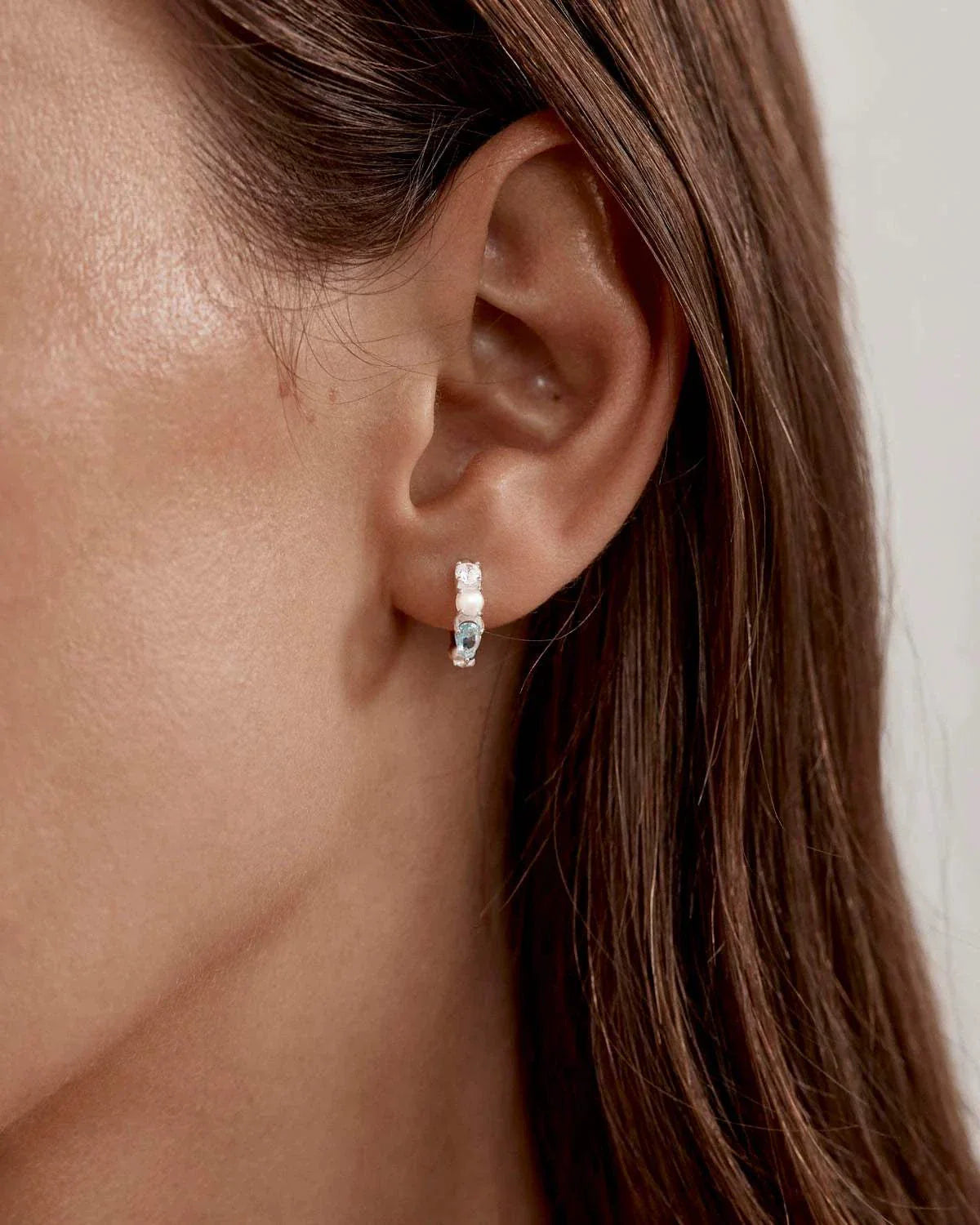 By Charlotte Breathe In Stillness Hoops Sterling Silver