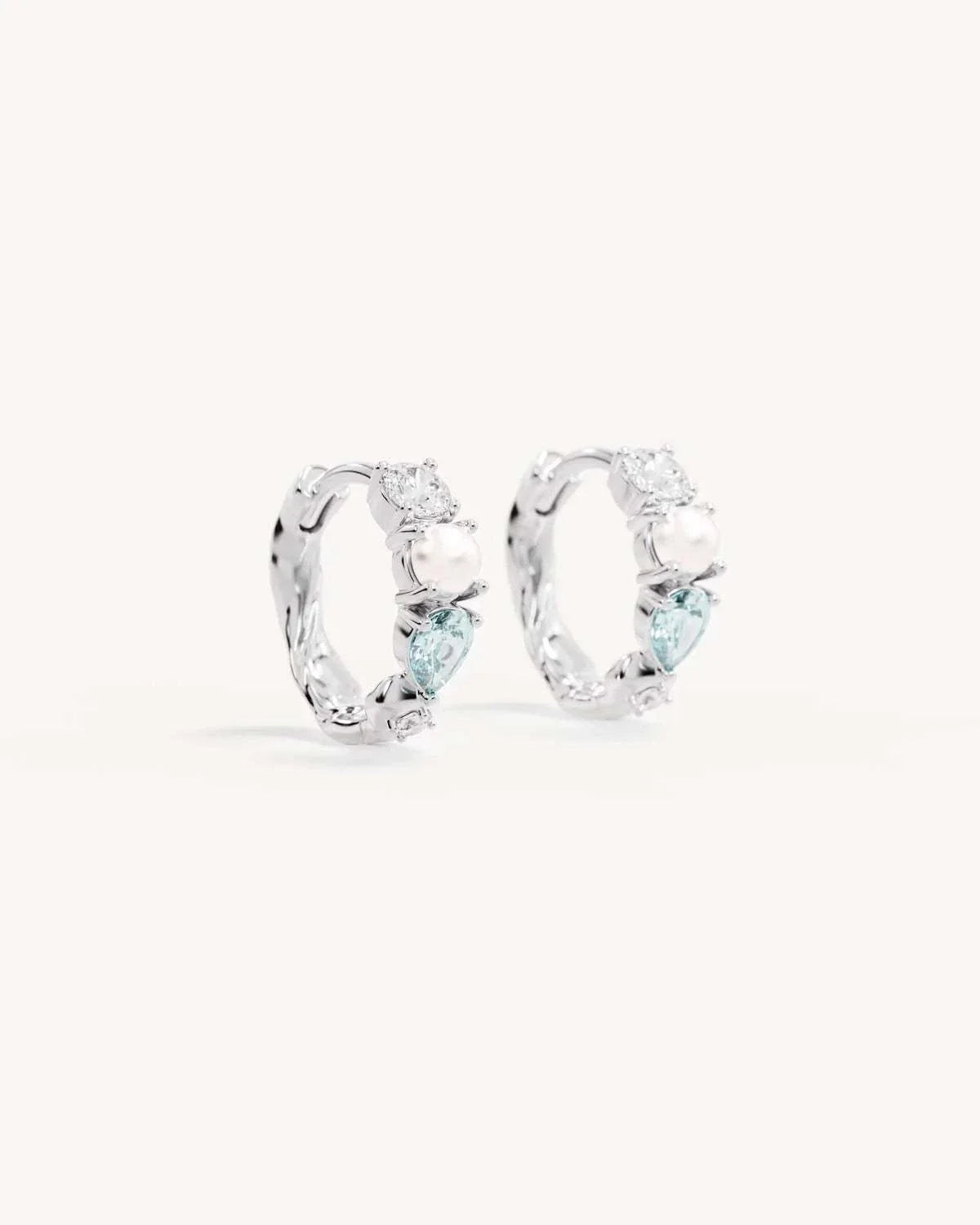 By Charlotte Breathe In Stillness Hoops Sterling Silver
