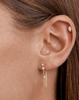 By Charlotte Aura Chain Earrings Gold